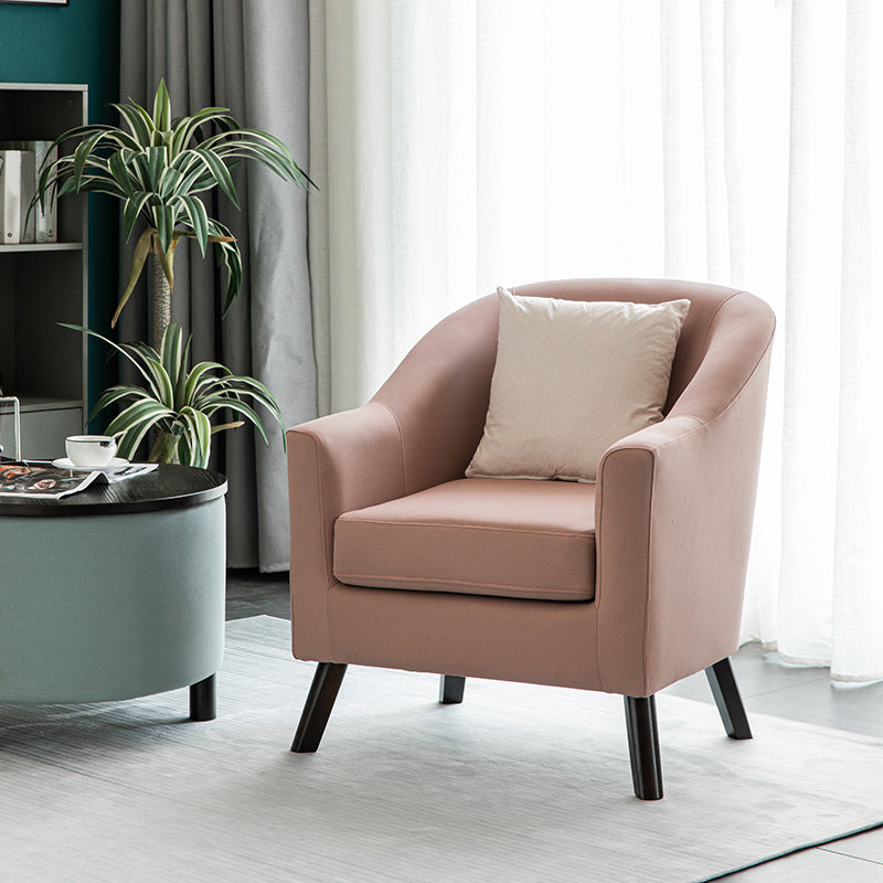 26.77 "L x 27.55" W x 32.67 "H Bonded lederen vat Accentstoel Schuin armen vatstoel