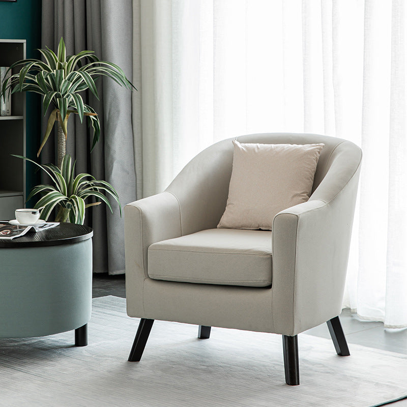 26.77 "L x 27.55" W x 32.67 "H Bonded lederen vat Accentstoel Schuin armen vatstoel