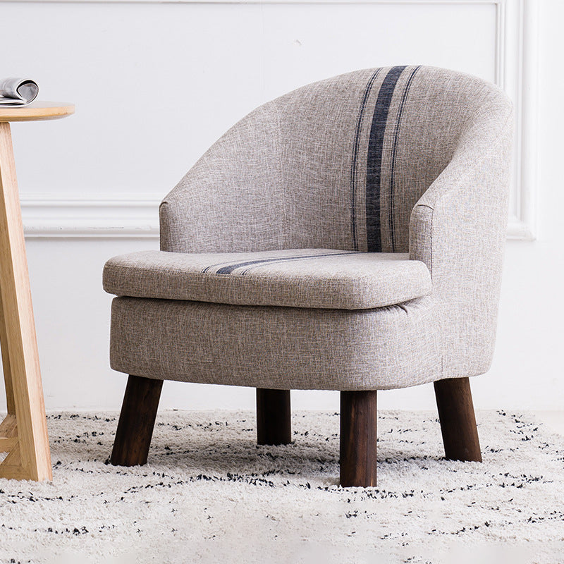 Barrel Chair 22.44" L x 14.96" W x 25.98" H Barrel Accent Chair for Living Room Blue Grey Brown Clearhalo 'Accent Chairs' 'accent_chairs' 'Chairs & Seating' 'furn' 'furn_accent_chairs' 'Furniture' 'Living Room Furniture' 5566487