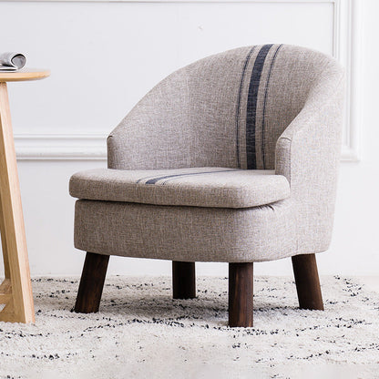 Barrel Chair 22.44" L x 14.96" W x 25.98" H Barrel Accent Chair for Living Room Blue Grey Brown Clearhalo 'Accent Chairs' 'accent_chairs' 'Chairs & Seating' 'furn' 'furn_accent_chairs' 'Furniture' 'Living Room Furniture' 5566487