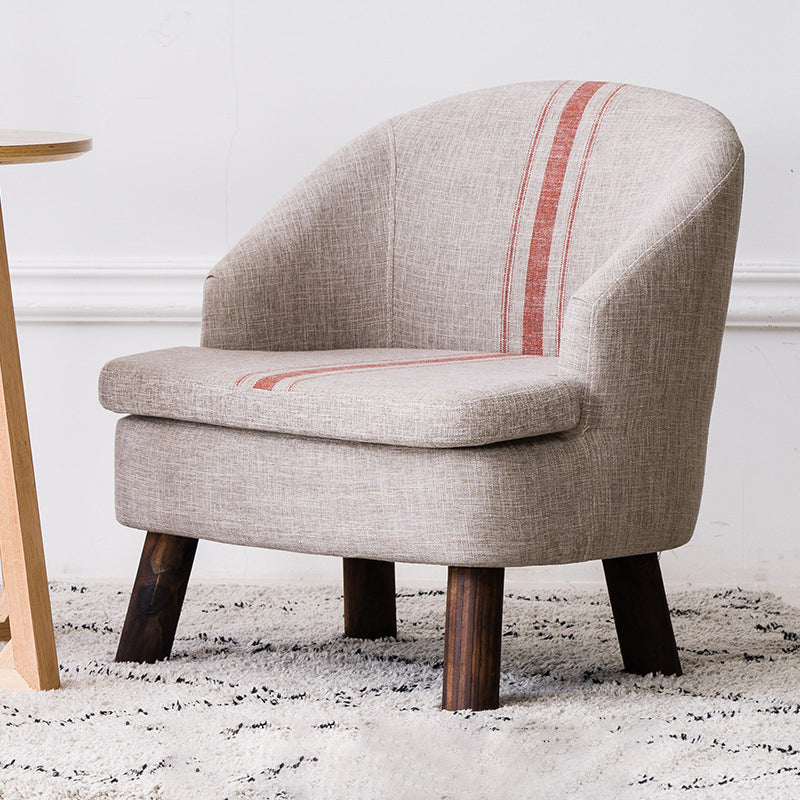 Barrel Chair 22.44" L x 14.96" W x 25.98" H Barrel Accent Chair for Living Room Gray Pink Brown Clearhalo 'Accent Chairs' 'accent_chairs' 'Chairs & Seating' 'furn' 'furn_accent_chairs' 'Furniture' 'Living Room Furniture' 5566489