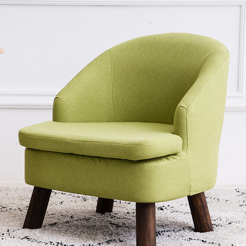 Barrel Chair 22.44" L x 14.96" W x 25.98" H Barrel Accent Chair for Living Room Green Brown Clearhalo 'Accent Chairs' 'accent_chairs' 'Chairs & Seating' 'furn' 'furn_accent_chairs' 'Furniture' 'Living Room Furniture' 5566492