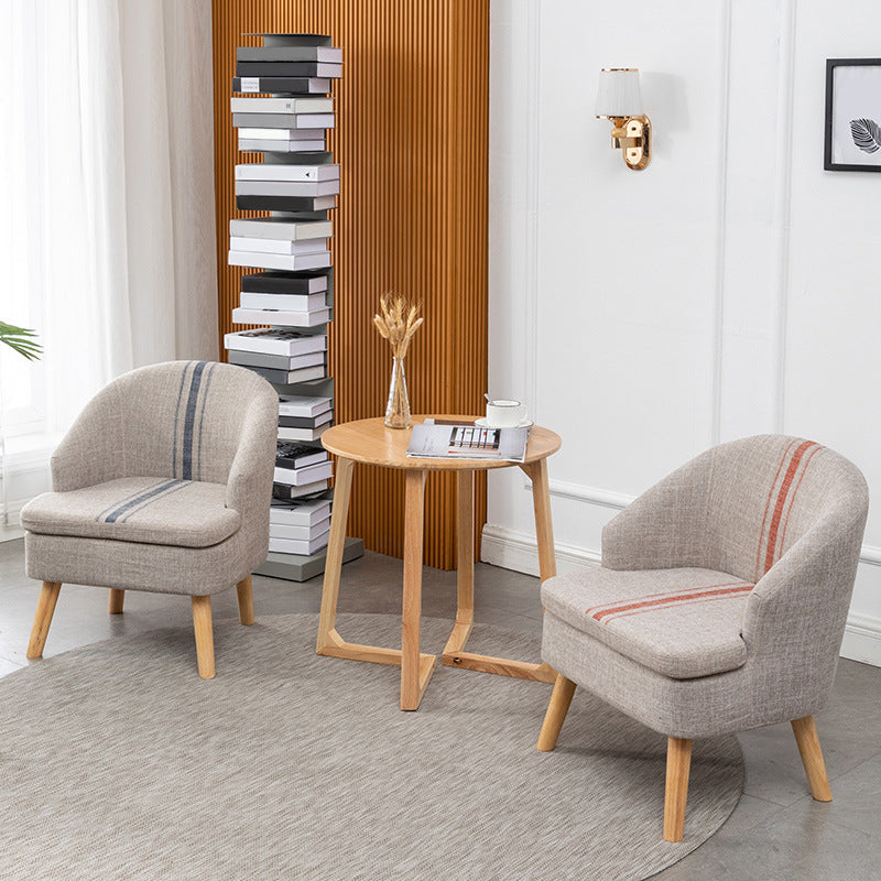 Barrel Chair 22.44" L x 14.96" W x 25.98" H Barrel Accent Chair for Living Room Clearhalo 'Accent Chairs' 'accent_chairs' 'Chairs & Seating' 'furn' 'furn_accent_chairs' 'Furniture' 'Living Room Furniture' 5566493