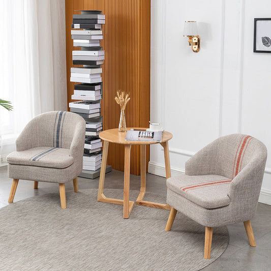 Barrel Chair 22.44" L x 14.96" W x 25.98" H Barrel Accent Chair for Living Room Clearhalo 'Accent Chairs' 'accent_chairs' 'Chairs & Seating' 'furn' 'furn_accent_chairs' 'Furniture' 'Living Room Furniture' 5566493