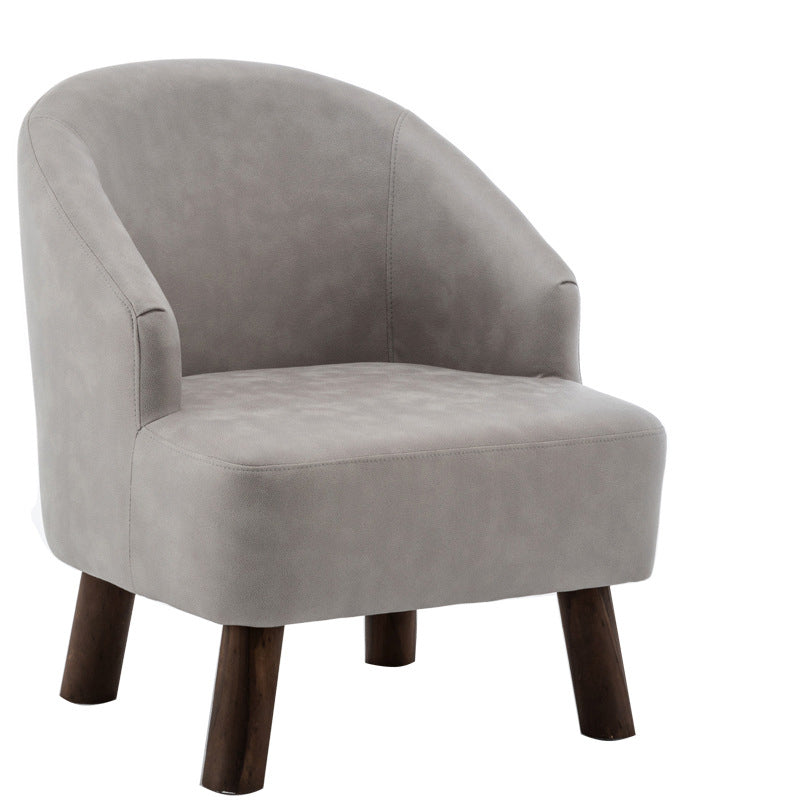 Barrel Chair 22.44" L x 14.96" W x 25.98" H Barrel Accent Chair for Living Room Gray Brown Clearhalo 'Accent Chairs' 'accent_chairs' 'Chairs & Seating' 'furn' 'furn_accent_chairs' 'Furniture' 'Living Room Furniture' 5566496