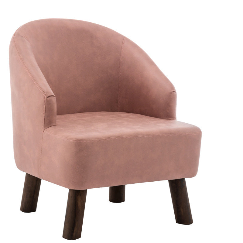 Barrel Chair 22.44" L x 14.96" W x 25.98" H Barrel Accent Chair for Living Room Brown Brown Clearhalo 'Accent Chairs' 'accent_chairs' 'Chairs & Seating' 'furn' 'furn_accent_chairs' 'Furniture' 'Living Room Furniture' 5566497