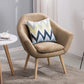 Linen Arm Chair 28.74" L x 24.80" W x 30.31" H Flared Arms Accent Chair with Pillow Back Khaki Clearhalo 'Accent Chairs' 'accent_chairs' 'Chairs & Seating' 'furn' 'furn_accent_chairs' 'Furniture' 'Living Room Furniture' 5566507