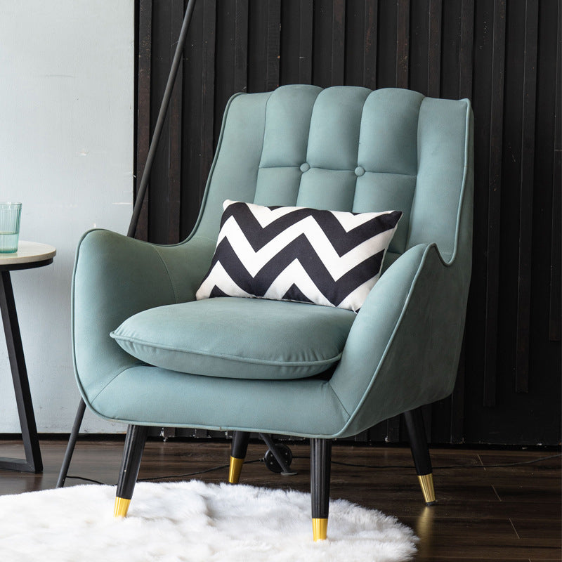 Faux leer 31,5 "W*27,5" D*35.4 "H fauteuil met basis vier poten voor slaapkamer