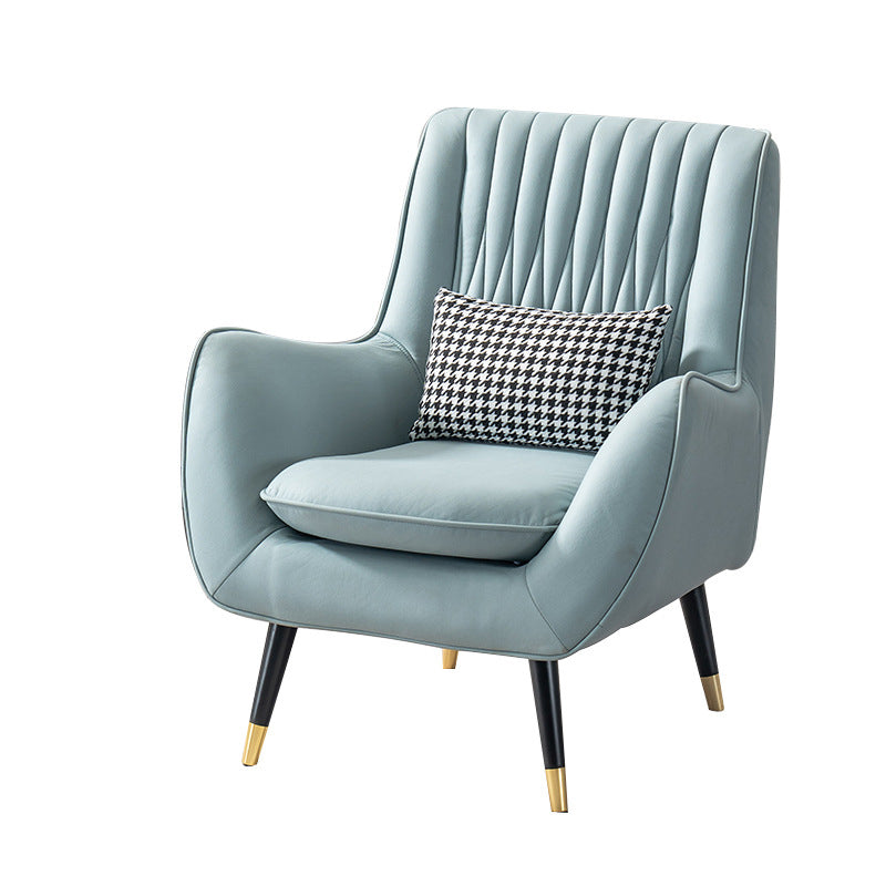 Faux leer 31,5 "W*27,5" D*35.4 "H fauteuil met basis vier poten voor slaapkamer