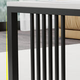 Glam 16.5" H Rectangle/Square Slate Coffee Table Steel Frame Cocktail Table