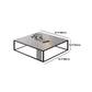 Glam 16.5" H Rectangle/Square Slate Coffee Table Steel Frame Cocktail Table Clearhalo 'Coffee & Accent Tables' 'Coffee Tables' 'coffee_tables' 'furn' 'furn_coffee_tables' 'Furniture' 'Living Room Furniture' 5566819