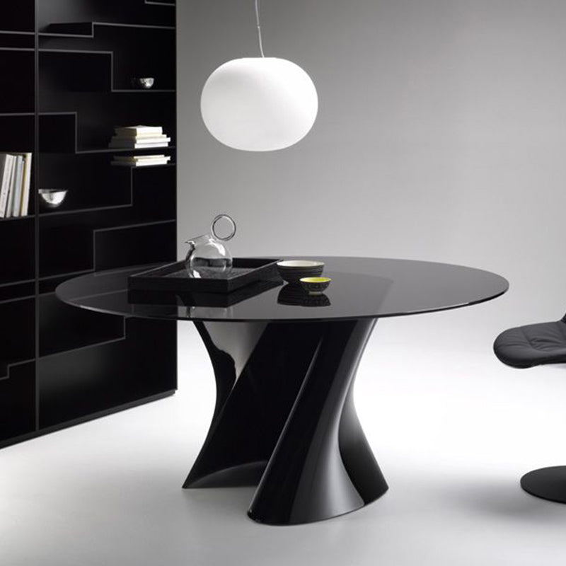 Modern Style Round Wood/Slate Table with Abstract Base Coffee Table Clearhalo 'Coffee & Accent Tables' 'Coffee Tables' 'coffee_tables' 'furn' 'furn_coffee_tables' 'Furniture' 'Living Room Furniture' 5566867