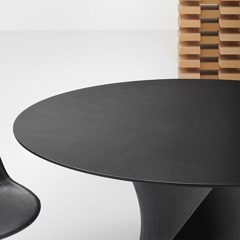 Modern Style Round Wood/Slate Table with Abstract Base Coffee Table Clearhalo 'Coffee & Accent Tables' 'Coffee Tables' 'coffee_tables' 'furn' 'furn_coffee_tables' 'Furniture' 'Living Room Furniture' 5566872