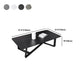 Cross Table Base Design Rectangular Slate Table Glam Style Coffee Table