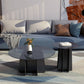 Modern Round Glass Coffee Table Iron Pedestal Cocktail Table Gray Clearhalo 'Coffee & Accent Tables' 'Coffee Tables' 'coffee_tables' 'furn' 'furn_coffee_tables' 'Furniture' 'Living Room Furniture' 5566898