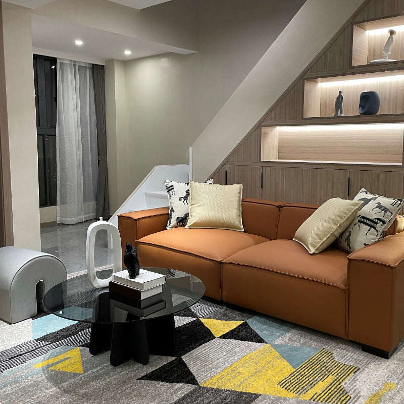 Modern Round Glass Coffee Table Iron Pedestal Cocktail Table Clearhalo 'Coffee & Accent Tables' 'Coffee Tables' 'coffee_tables' 'furn' 'furn_coffee_tables' 'Furniture' 'Living Room Furniture' 5566909