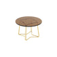 Moderne 11,8 "H ronde glazen salontafel ijzeren abstracte cocktailtafel