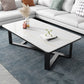 Single Coffee Table Slate Rectangular Coffee Table for Living Room White-Gold Clearhalo 'Coffee & Accent Tables' 'Coffee Tables' 'coffee_tables' 'furn' 'furn_coffee_tables' 'Furniture' 'Living Room Furniture' 5567032