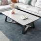 Single Coffee Table Slate Rectangular Coffee Table for Living Room White-Gold Clearhalo 'Coffee & Accent Tables' 'Coffee Tables' 'coffee_tables' 'furn' 'furn_coffee_tables' 'Furniture' 'Living Room Furniture' 5567033