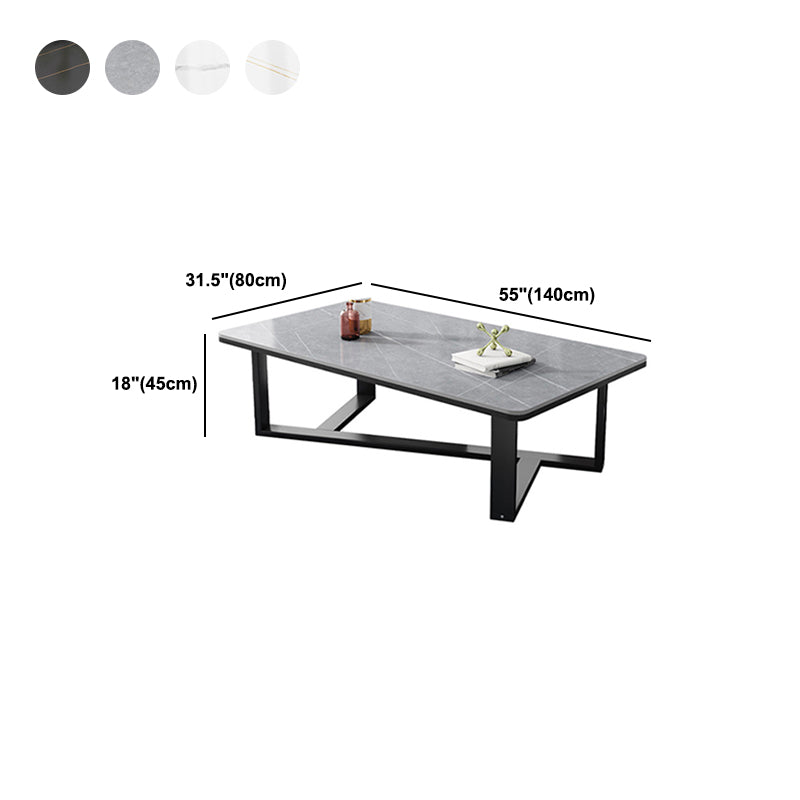 Single Coffee Table Slate Rectangular Coffee Table for Living Room Clearhalo 'Coffee & Accent Tables' 'Coffee Tables' 'coffee_tables' 'furn' 'furn_coffee_tables' 'Furniture' 'Living Room Furniture' 5567049