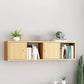 Scandinavian Manufactured Wood Floating Bookcase 9-inch Wide Bookshelf