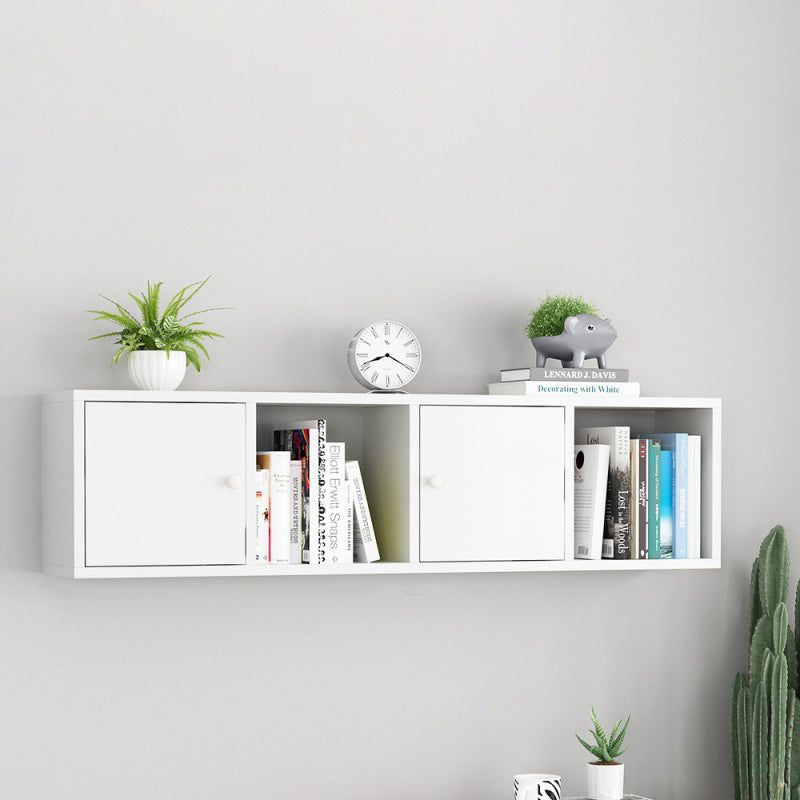 Scandinavian Manufactured Wood Floating Bookcase 9-inch Wide Bookshelf