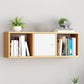 Scandinavian Manufactured Wood Floating Bookcase 9-inch Wide Bookshelf
