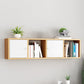 Scandinavian Manufactured Wood Floating Bookcase 9-inch Wide Bookshelf