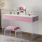 Marble /Acrylic Contemporary Makeup Vanity Set With 2 Drawer for Bedroom