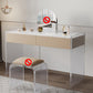 Marble /Acrylic Contemporary Makeup Vanity Set With 2 Drawer for Bedroom