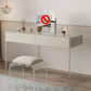 Marble /Acrylic Contemporary Makeup Vanity Set With 2 Drawer for Bedroom