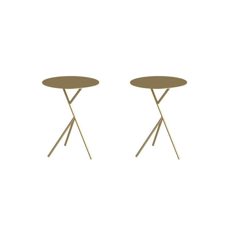 Midden-eeuwse metalen ronde bovenste zijtabel 22.8-inch abstracte eindtabel