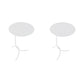 Mid-Century Stainless Steel Round Top Side Table 11-inch Pedestal End Table White 2 Clearhalo 'Coffee & Accent Tables' 'End & Side Tables' 'end_side_tables' 'furn' 'furn_end_side_tables' 'Furniture' 'Living Room Furniture' 5567490
