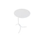 Mid-Century Stainless Steel Round Top Side Table 11-inch Pedestal End Table White 1 Clearhalo 'Coffee & Accent Tables' 'End & Side Tables' 'end_side_tables' 'furn' 'furn_end_side_tables' 'Furniture' 'Living Room Furniture' 5567503