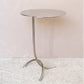 Mid-Century Stainless Steel Round Top Side Table 11-inch Pedestal End Table Clearhalo 'Coffee & Accent Tables' 'End & Side Tables' 'end_side_tables' 'furn' 'furn_end_side_tables' 'Furniture' 'Living Room Furniture' 5567504