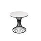 Modern Round Marble Top Side Table Ironcraft Pedestal End Table
