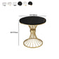 Modern Round Marble Top Side Table Ironcraft Pedestal End Table