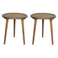 French Rustic Round Rattan Top Side Table 3 Legs Wooden End Table 18"L x 18"W x 20.5"H Brown 2 Clearhalo 'Coffee & Accent Tables' 'End & Side Tables' 'end_side_tables' 'furn' 'furn_end_side_tables' 'Furniture' 'Living Room Furniture' 5567616