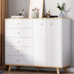 Contemporary Rectangle Side Cabinet with Drawers Wood Accent Chest 39"L x 14"W x 36"H White Clearhalo 'Cabinets & Chests' 'cabinets_chests' 'furn' 'furn_cabinets_chests' 'Furniture' 'Living Room Furniture' 5567804