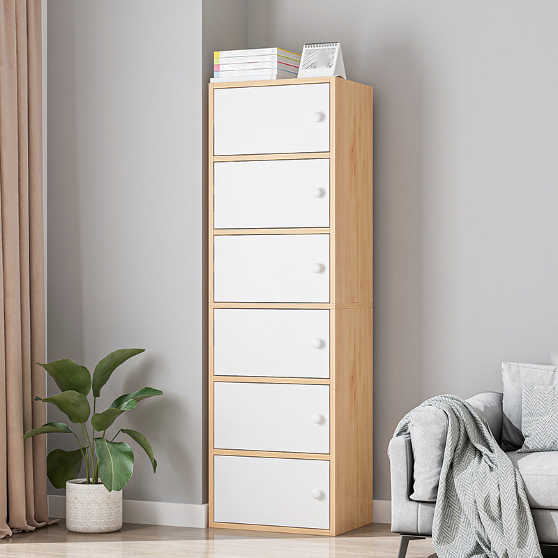 Contemporary Rectangle Wood Side Cabinet with Doors Accent Cabinet Clearhalo 'Cabinets & Chests' 'cabinets_chests' 'furn' 'furn_cabinets_chests' 'Furniture' 'Living Room Furniture' 5567816