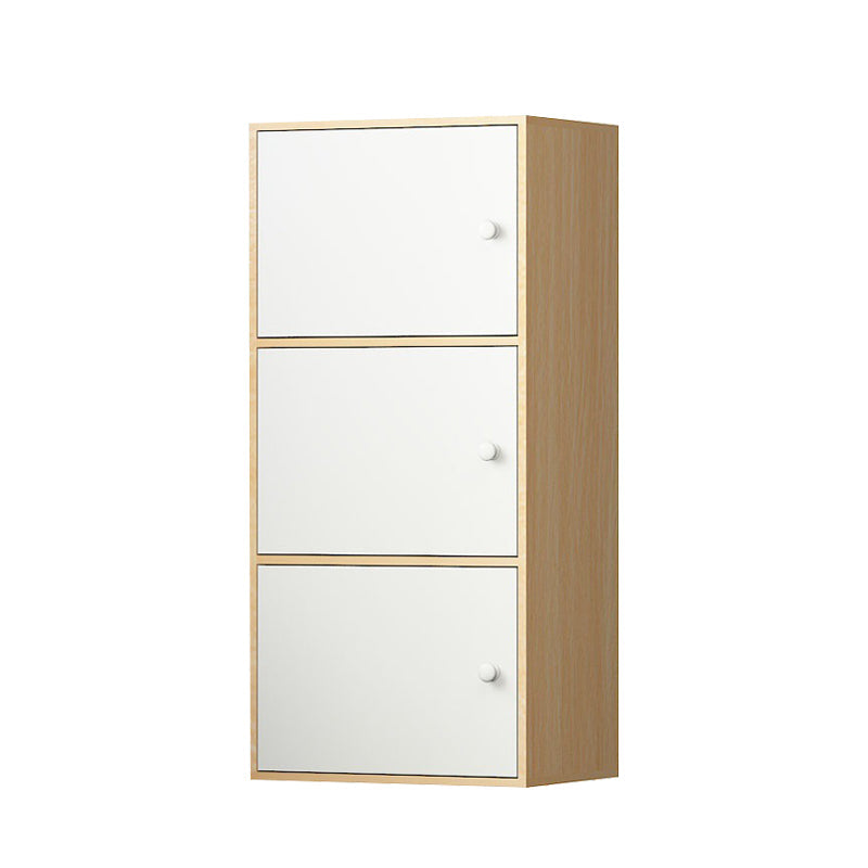 Contemporary Rectangle Wood Side Cabinet with Doors Accent Cabinet Natural Wood White 3 Clearhalo 'Cabinets & Chests' 'cabinets_chests' 'furn' 'furn_cabinets_chests' 'Furniture' 'Living Room Furniture' 5567817