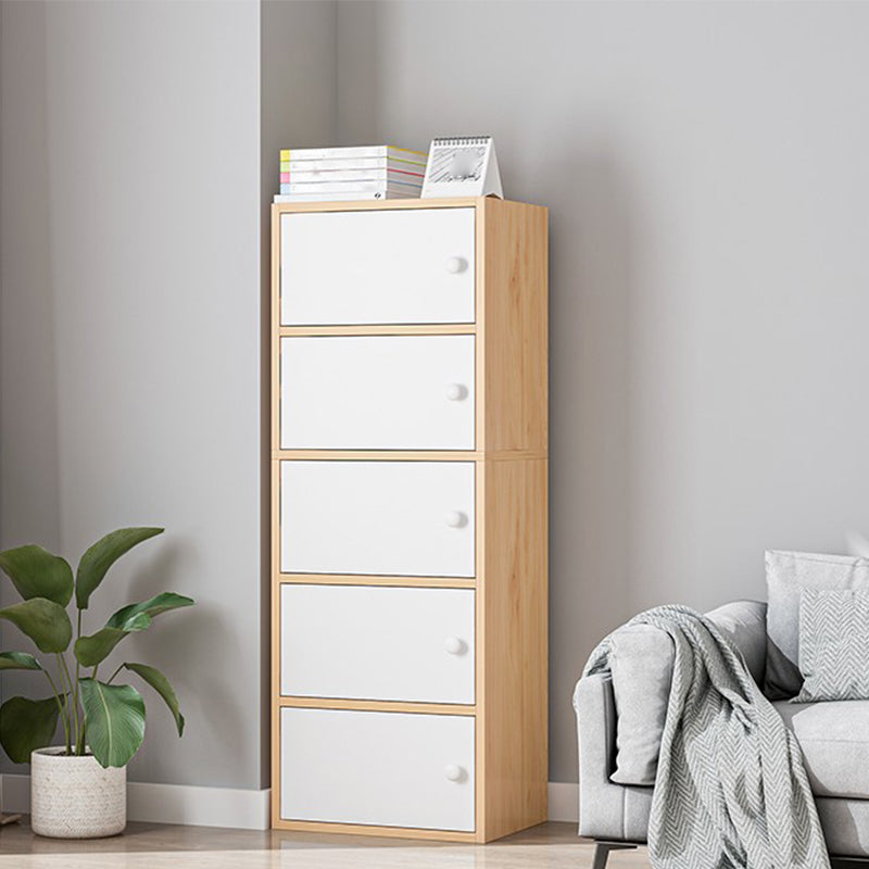 Contemporary Rectangle Wood Side Cabinet with Doors Accent Cabinet Clearhalo 'Cabinets & Chests' 'cabinets_chests' 'furn' 'furn_cabinets_chests' 'Furniture' 'Living Room Furniture' 5567819