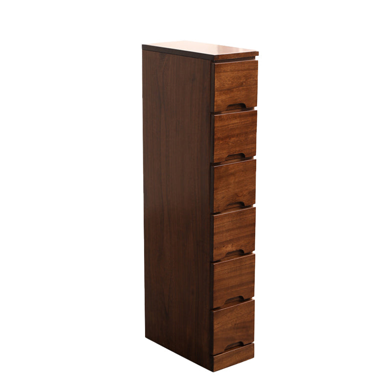 15.74" Wide Mid-Century Modern Wood Accent Chest with 6 Drawers