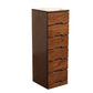15.74" Wide Mid-Century Modern Wood Accent Chest with 6 Drawers