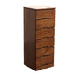 15.74" Wide Mid-Century Modern Wood Accent Chest with 6 Drawers