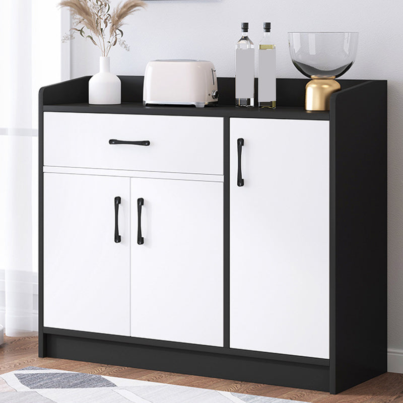 Modern Wood Accent Cabinet with Drawer Rectangle Side Cabinet 35"L x 14"W x 39"H Black Clearhalo 'Cabinets & Chests' 'cabinets_chests' 'furn' 'furn_cabinets_chests' 'Furniture' 'Living Room Furniture' 5567926