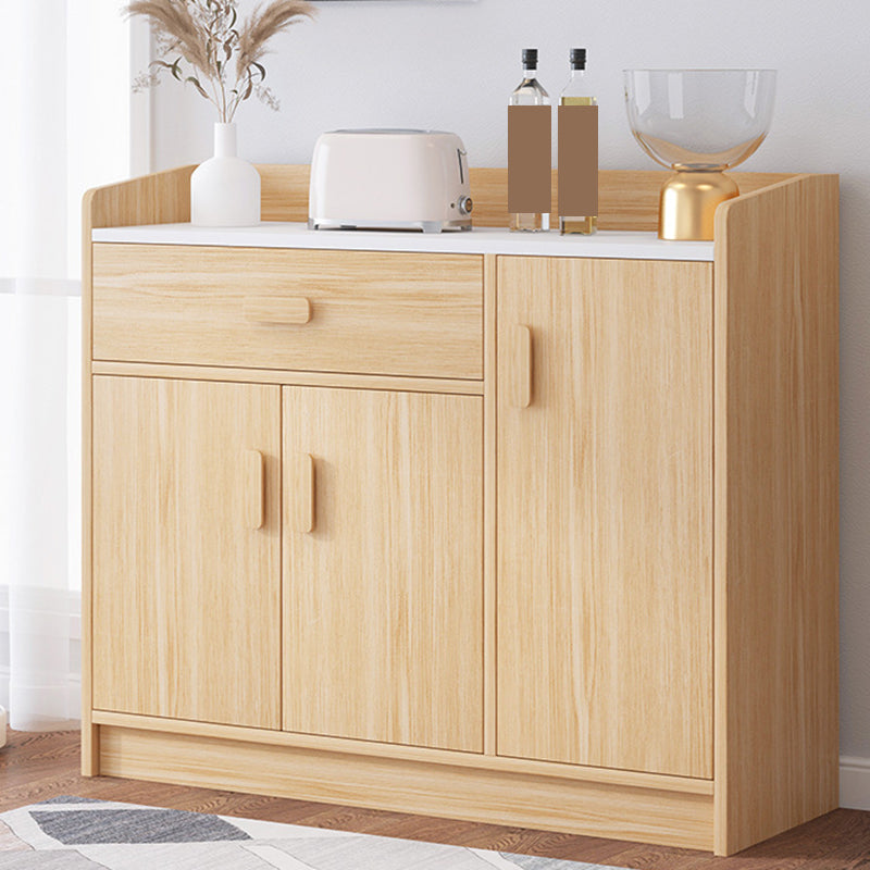 Modern Wood Accent Cabinet with Drawer Rectangle Side Cabinet 35"L x 14"W x 39"H Natural Clearhalo 'Cabinets & Chests' 'cabinets_chests' 'furn' 'furn_cabinets_chests' 'Furniture' 'Living Room Furniture' 5567930