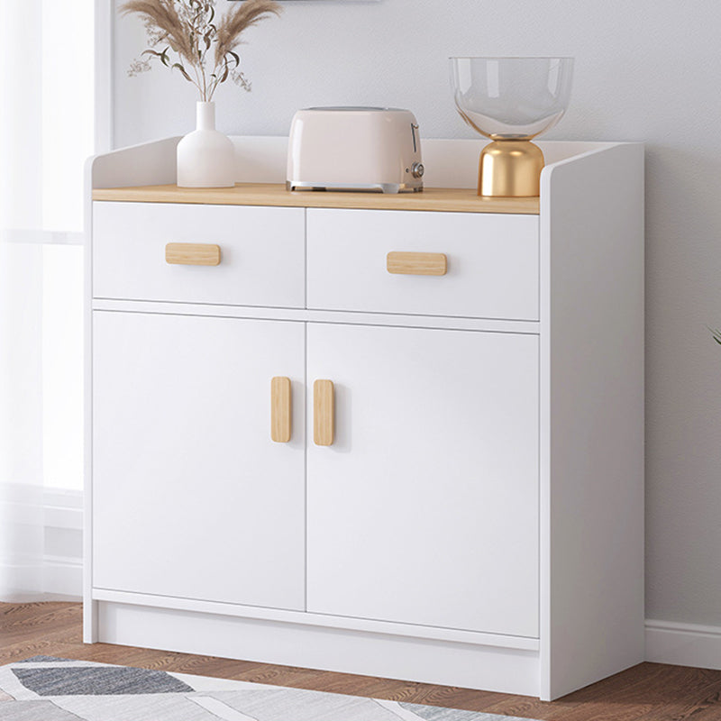 Modern Wood Accent Cabinet with Drawer Rectangle Side Cabinet 31"L x 14"W x 39"H White Clearhalo 'Cabinets & Chests' 'cabinets_chests' 'furn' 'furn_cabinets_chests' 'Furniture' 'Living Room Furniture' 5567932