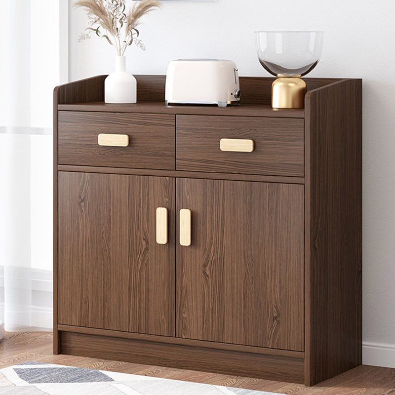 Modern Wood Accent Cabinet with Drawer Rectangle Side Cabinet 31"L x 14"W x 39"H Brown Clearhalo 'Cabinets & Chests' 'cabinets_chests' 'furn' 'furn_cabinets_chests' 'Furniture' 'Living Room Furniture' 5567933