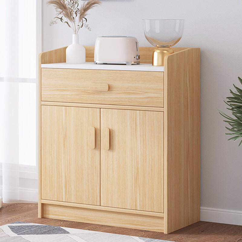 Modern Wood Accent Cabinet with Drawer Rectangle Side Cabinet 23.6"L x 13.8"W x 39.4"H Natural Clearhalo 'Cabinets & Chests' 'cabinets_chests' 'furn' 'furn_cabinets_chests' 'Furniture' 'Living Room Furniture' 5567936
